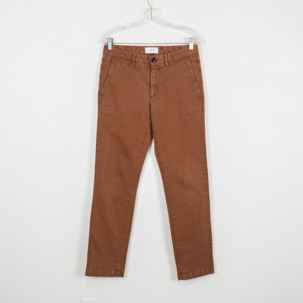 MR. PORTER Slim fit Straight leg Cotton blend twill chino pants brown 30